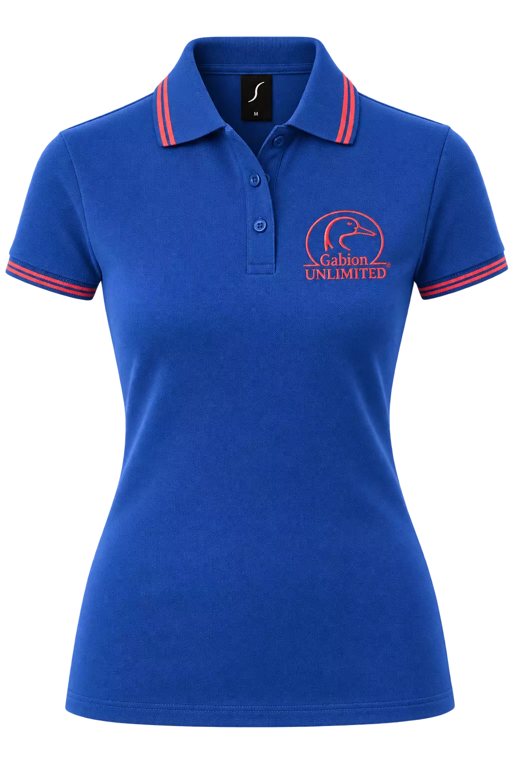 Polo Bleu & Rose Femme