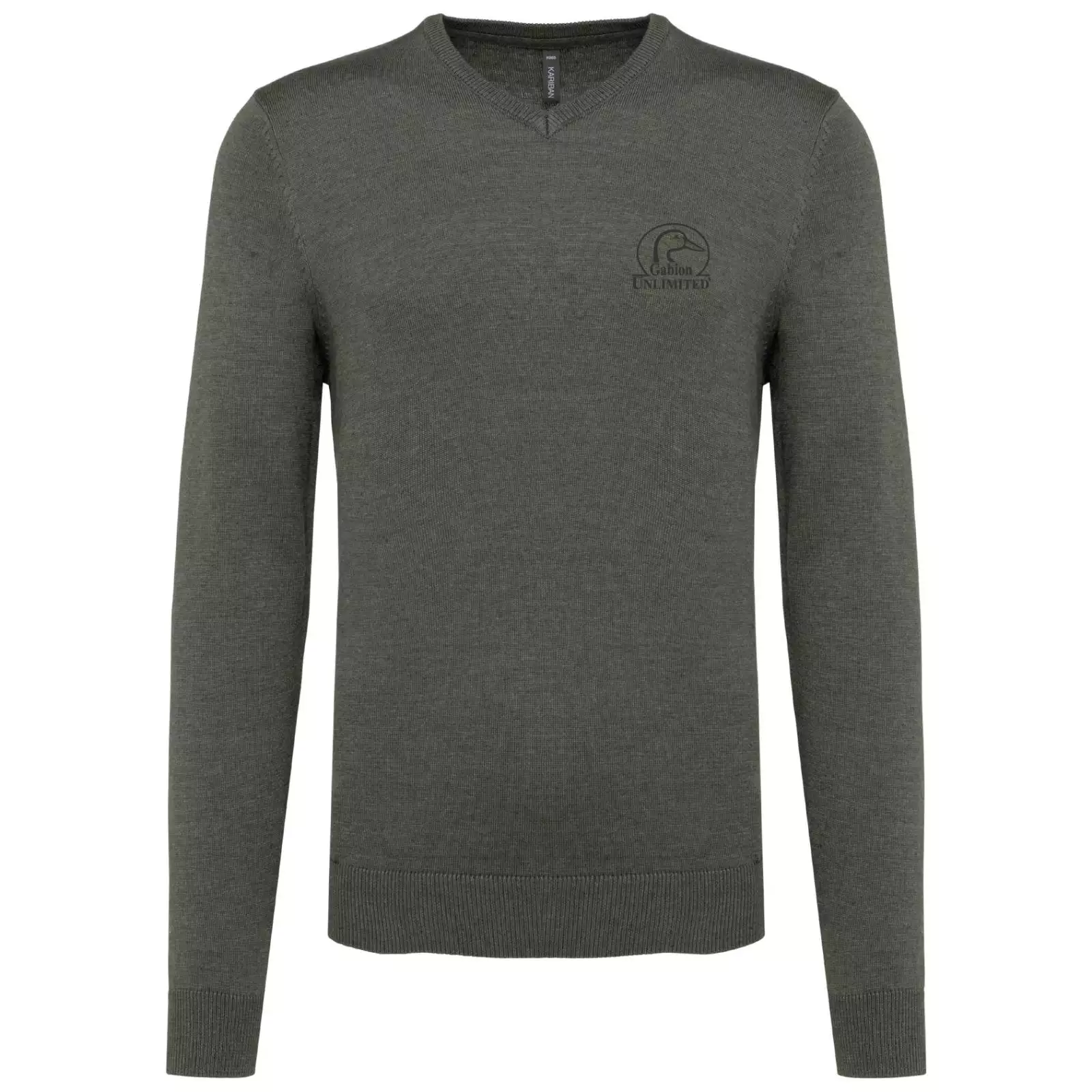Pull col V kaki