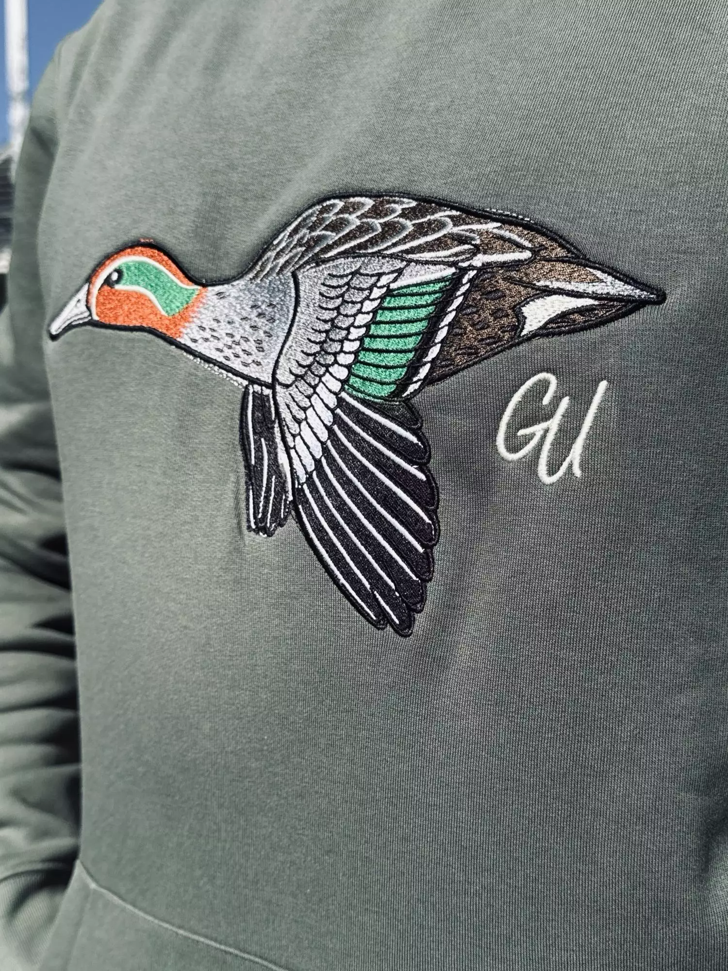 Sweat Sarcelle Brodé