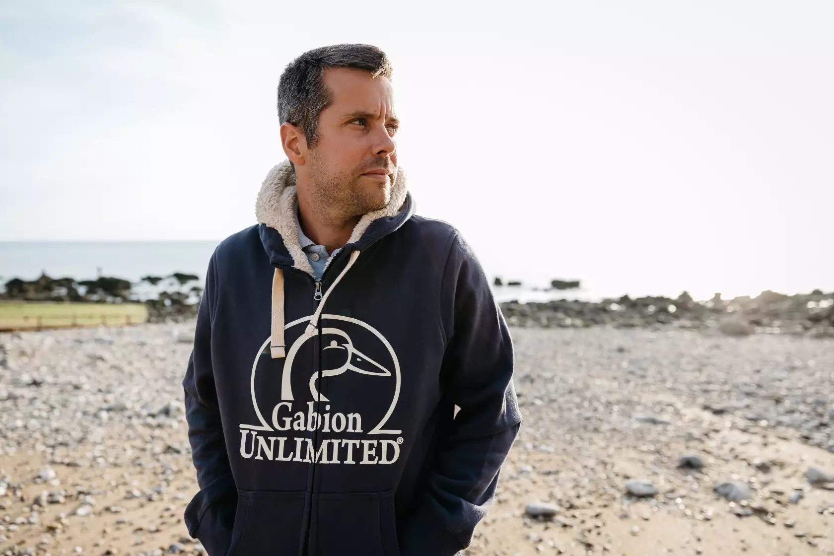Sweat Zippé Sherpa Marine Unisexe